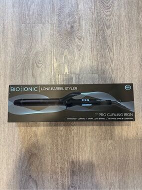 Bio Ionic 1" Pro Curling Iron Long Barrel Styler - Black